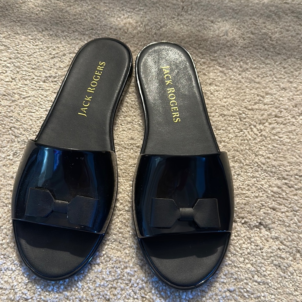 Jack Rogers Black Jelly Slide Sandals